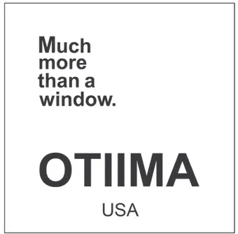 OTIIMA USA A white square with the words " otima usa ".