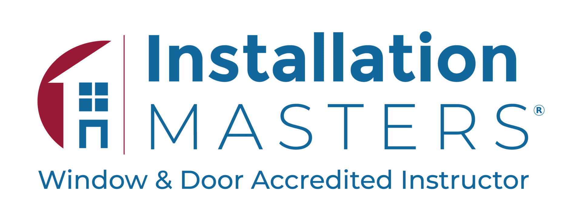 A green background with blue letters that say installation master.